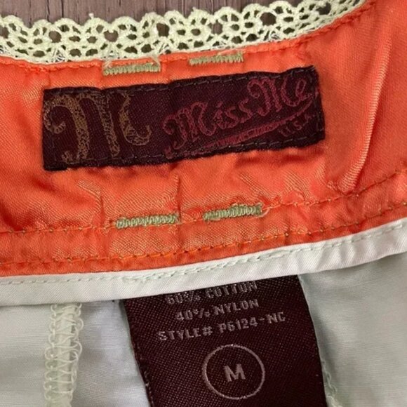 Miss Me Patchwork Light Green‎ Capri Pants MEDIUM - Picture 7 of 7